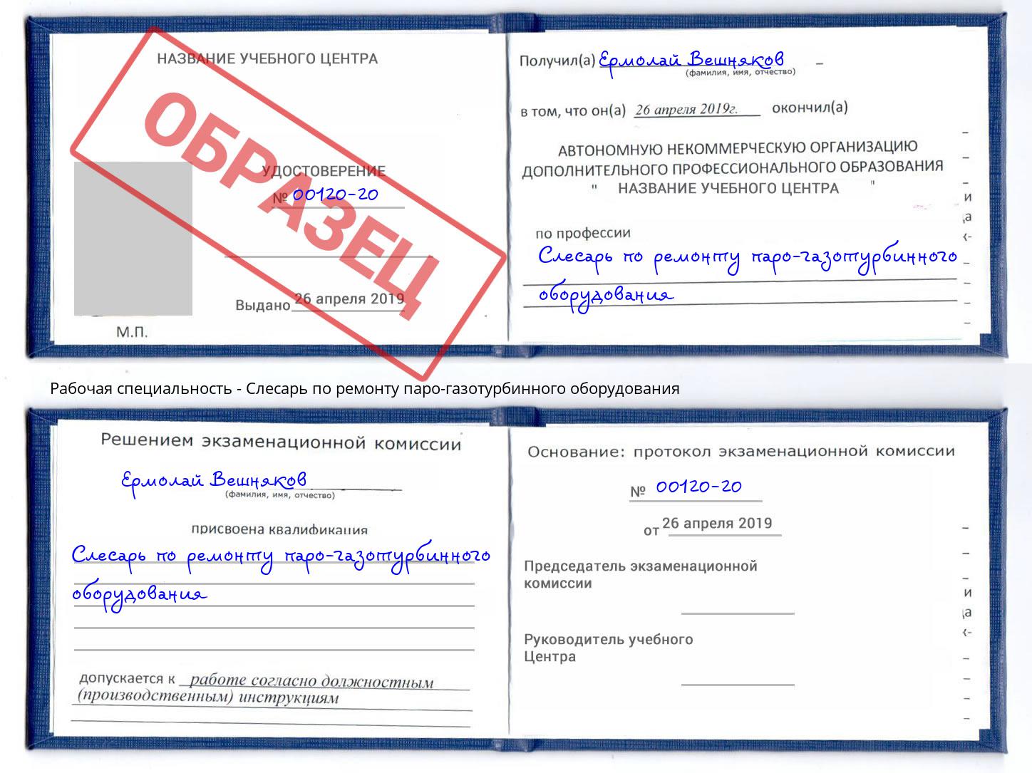 Слесарь по ремонту паро-газотурбинного оборудования Великий Новгород