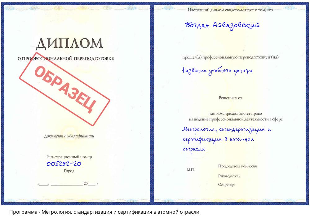 Метрология, стандартизация и сертификация в атомной отрасли Великий Новгород