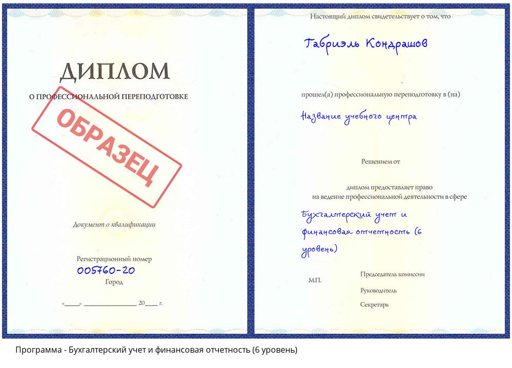 Бухгалтерский учет и финансовая отчетность (6 уровень) Великий Новгород